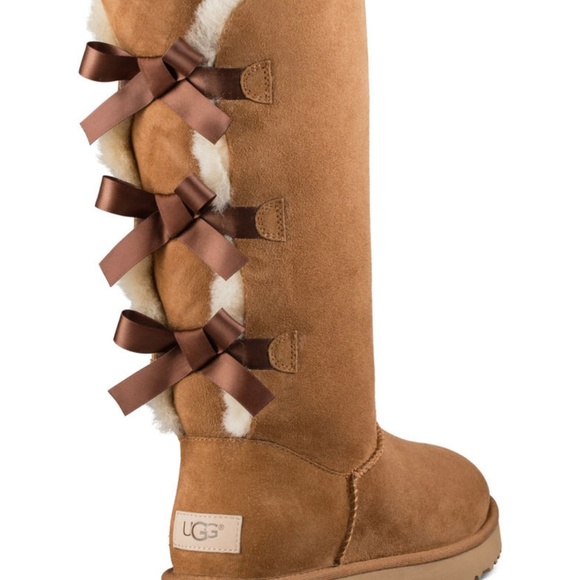 UGG Shoes - UGG Beige Chestnut Bailey Tall Boots Round Toe